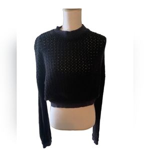 Silence and Noise Navy Blue Knit Sweater Size Small